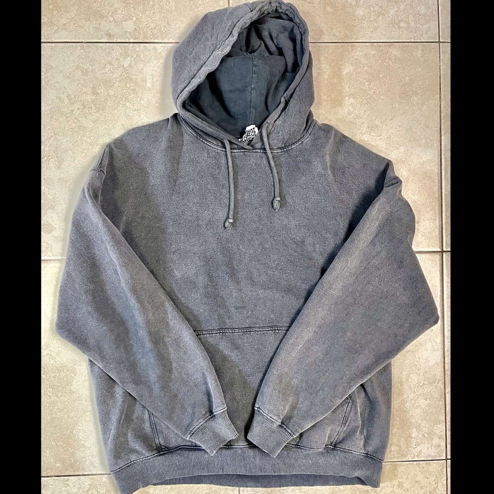 ASOS Reclaimed Vintage oversized overdyed hoodie charcoal grey